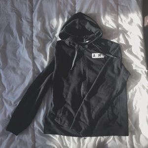 Armani Exchange Mens Medium Full-Zip Black Sweater Double Zipper